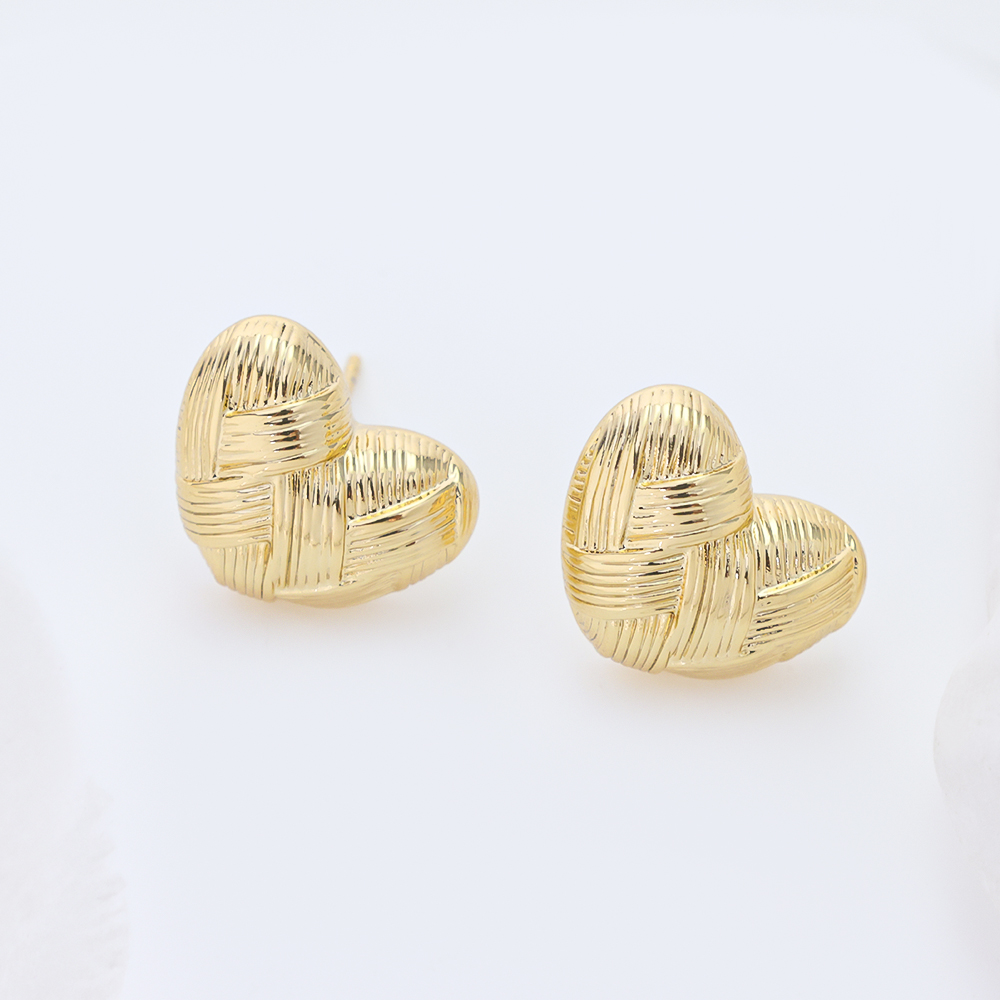 925 Sterling Silver Square Stud Earrings with Cat's Eye Pearl, Minimalist Gold Plated Jewelry for Women, Hypoallergenic Brushed Finish