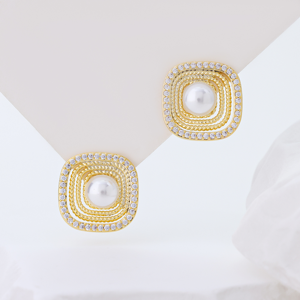 S925 Sterling Silver Elegant Drop Earrings High Gloss Faux Pearl Vertical Streamline Formal Jewelry