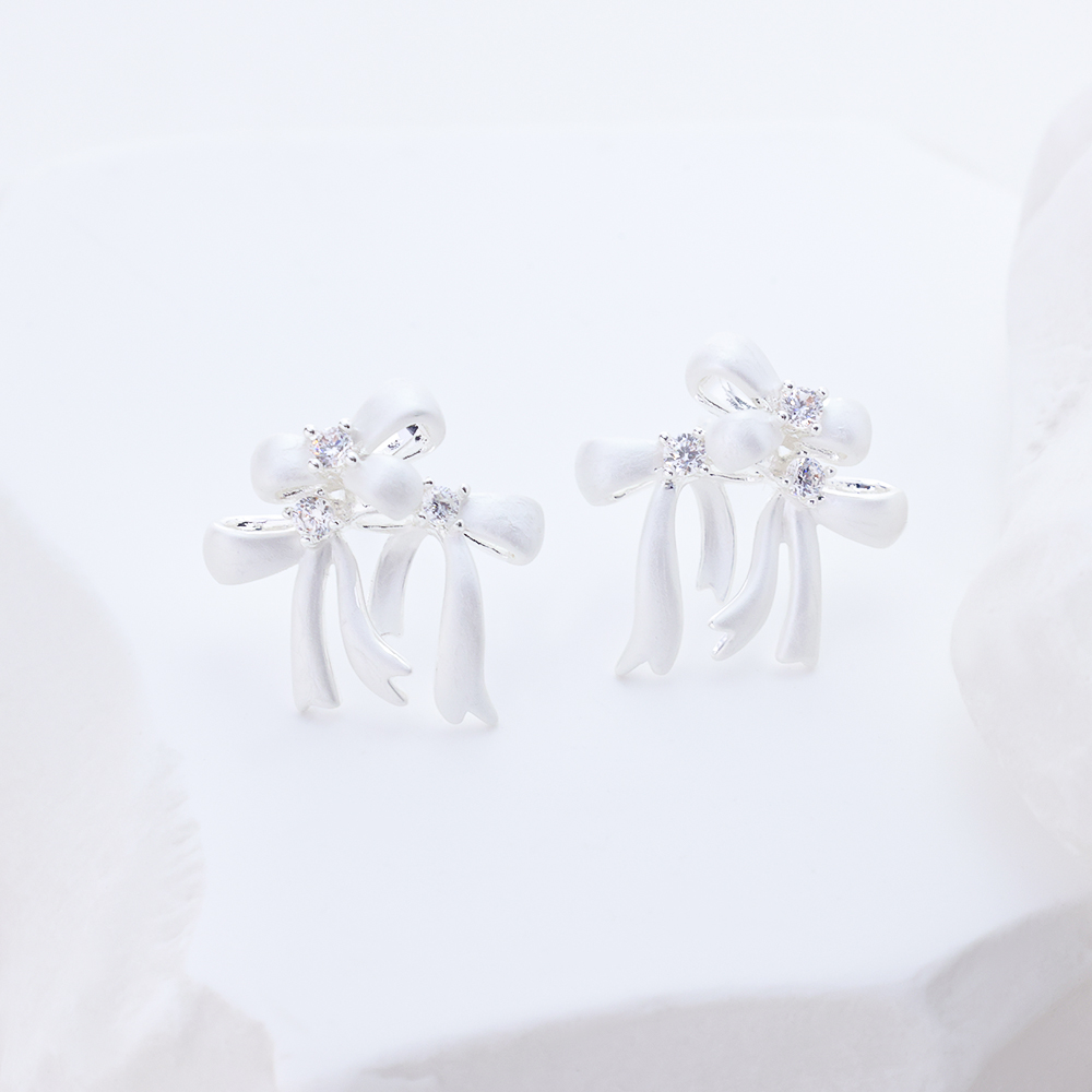 925 Sterling Silver Gold Plated Earrings Geometric Twisted Square CZ Diamond Studs Modern Fine Jewelry