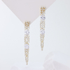 S925 Sterling Silver Matte Finish Bow Earrings French Hepburn Style Vintage Zircon Wedding Party Jewelry
