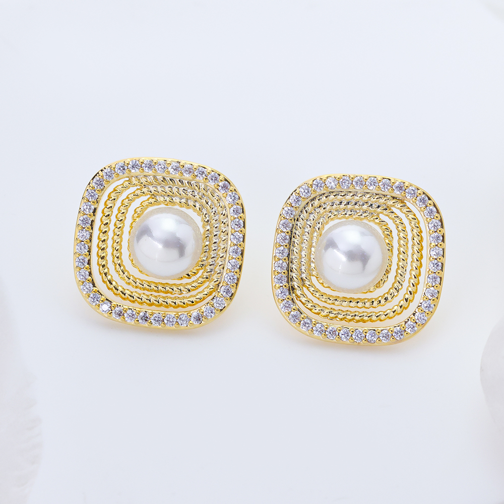 S925 Sterling Silver Elegant Drop Earrings High Gloss Faux Pearl Vertical Streamline Formal Jewelry