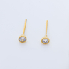 S925 Sterling Silver Hoop Earrings with Baguette Zirconia Gems for Women Elegant Daily Party Jewelry