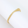 S925 Silver Gold Plated Hammered Vintage CZ Boho Bangle