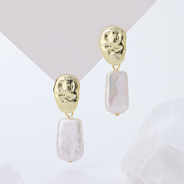 S925 Silver Gold Irregular Ball Snowflake Stud Earrings