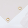 S925 Sterling Silver Square Spiral Earrings High Gloss Faux Pearl Daily Office Jewelry