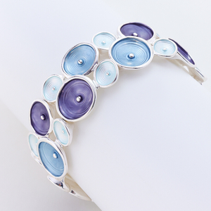 Full of design sense, blue purple gradient enamel women's bracelet with a light luxury and high-end feel