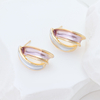 Plain Hoop Earrings with Dazzling Shine And Comfort S925 Silver Colored Painted Jewelry Earring 